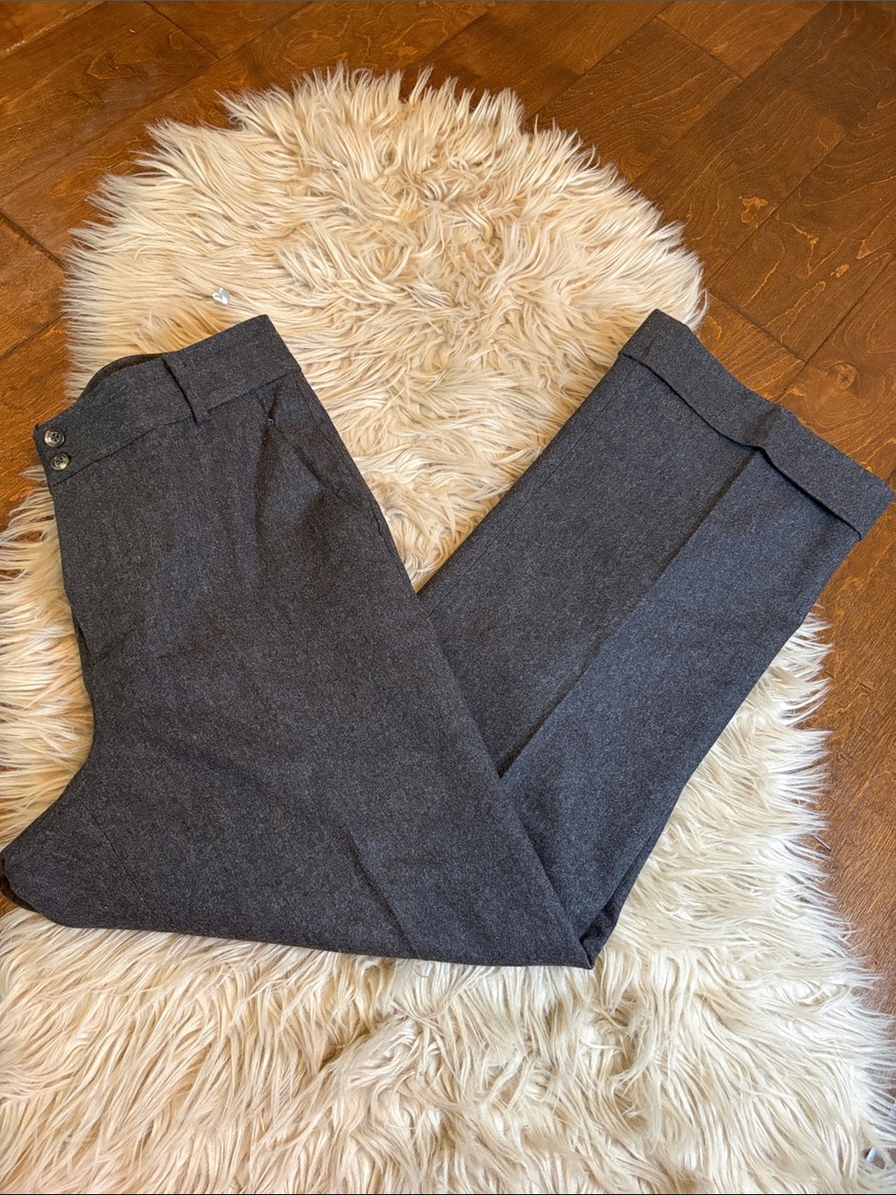 Ralph Lauren Charcoal Gray Wool Dress Pants Size 10